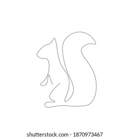 Squirrel cute forest animal, vector illustration