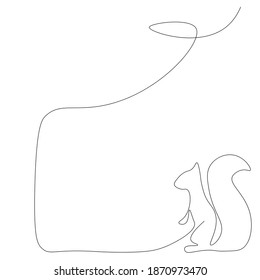 Squirrel cute forest animal, vector illustration