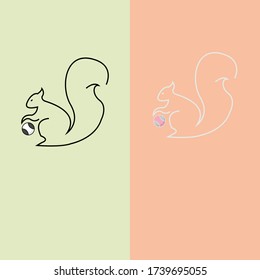 Eichhörnchen, cute Logo-Designvorlage
