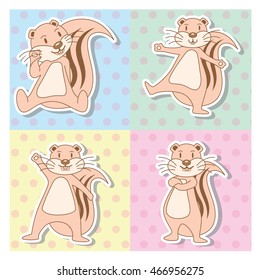 Squirrel Cute vector cartoon character