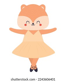 squirrel dancer of ballet over white