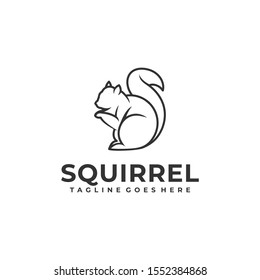 Squirrel Design Concept Illustration Vector Template, pet lover community logotype, Suitable for Creative Industry, Multimedia, medical, entertainment, Educations, Shop, and any related business