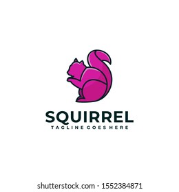 Squirrel Design Concept Illustration Vector Template, pet lover community logotype, Suitable for Creative Industry, Multimedia, medical, entertainment, Educations, Shop, and any related business
