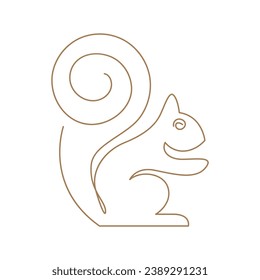 Squirrel design icon logo concept illustration
