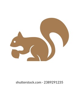 Squirrel design icon logo concept illustration