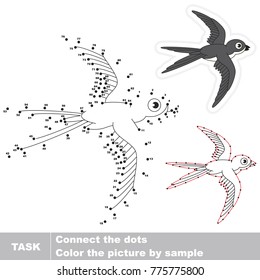 Squirrel. Dot to dot educational game for kids.