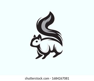 squirrel drawing art logo design inspiration