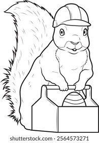 Squirrel Easter Easter egg Craftsman Animal Vector Graphic Art Illustration