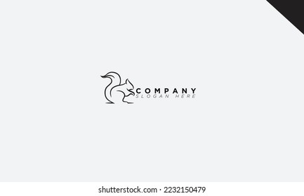 squirrel eating logo for branding and business creative and attractive idea