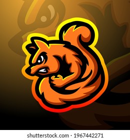 Squirrel esport logo mascot design