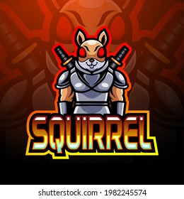 Squirrel esport logo mascot design