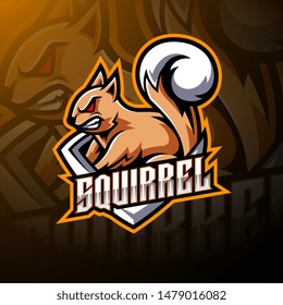 Squirrel esport mascot logo design