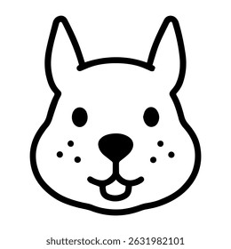 squirrel face icon on white background vector
Vector line icon animals