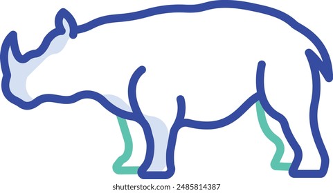 Squirrel face outline color vector illustration