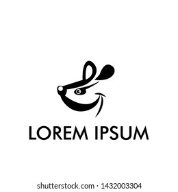 squirrel face with smile logo icon for pet house sign