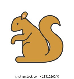 Squirrel, filled outline design