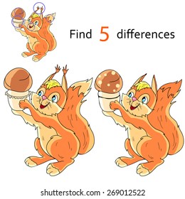 squirrel find differences