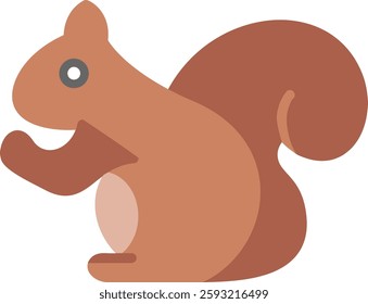 Squirrel Flat Illustration Vector Design