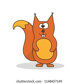 Squirrel is a forest animal. Animals single icon in cartoon style vector symbol - vector illustration