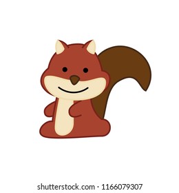 Squirrel. Funny drawing for children