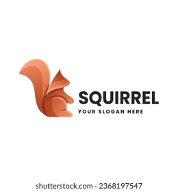 Squirrel gradient colorful logo vector icon illustration