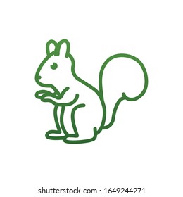 Squirrel gradient style icon design, Biodiversity life natural nature and adorable theme Vector illustration