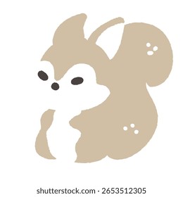 A squirrel Hand drawn illustration Easter Clipart element Invitations, gifts, greeting cards, print, textile	