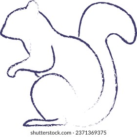 Squirrel hand drawn vector illustration
