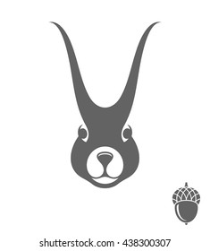 Squirrel head. Logo. Vector illustration EPS10