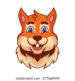 SQUIRREL HEAD MASCOT LOGO VECTOR
