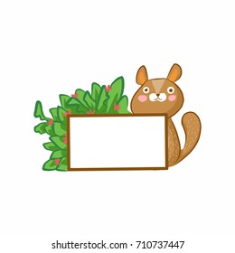squirrel holding board for gift card etc