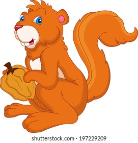 squirrel holding nut 