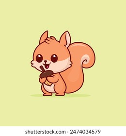 a squirrel hugs its nut