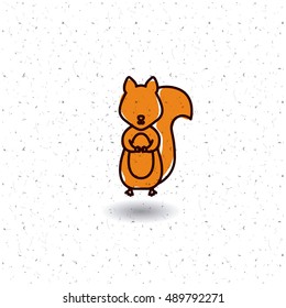 Squirrel icon. Animal pet cartoon and nature theme. Colorful design. Vector illustration