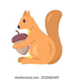 Squirrel icon. squirrel, animal, wildlife, nature, forest, rodent, fauna, wild, autumn, mammal