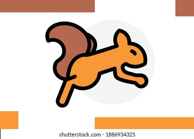 Squirrel Icon For  Autumn Season Icons