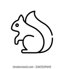 Eichhörnchen Symbol Herbstvektorgrafik.