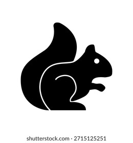 Ícone de esquilo Animais domésticos Estilo de design sólido