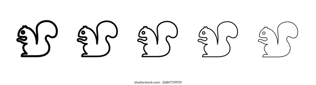 ícone de esquilo plano ilustração conjunto logotipo
