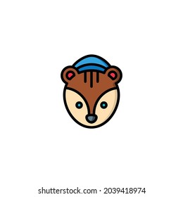 Squirrel Icon Isolated On White Background