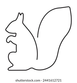 Eichhörnchen-Symbol isoliert auf weißem Hintergrund, Vektor-Illustration.