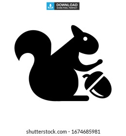 squirrel icon or logo isolated sign symbol vector illustration - high quality black style vector icons
