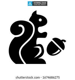 Eichhörnchensymbol oder Logo einzeln auf Zeichen Vektorillustration Illustration - hochwertige Vektorsymbole mit schwarzem Hintergrund
