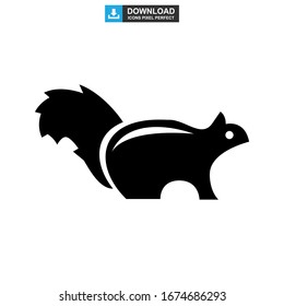 símbolo de signo aislado icono o logotipo de ardilla ilustración vectorial - iconos vectoriales de estilo negro de alta calidad
