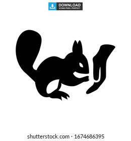 squirrel icon or logo isolated sign symbol vector illustration - high quality black style vector icons
