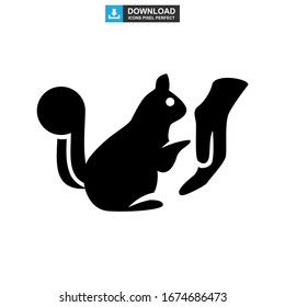 squirrel icon or logo isolated sign symbol vector illustration - high quality black style vector icons
