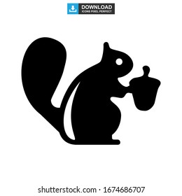 squirrel icon or logo isolated sign symbol vector illustration - high quality black style vector icons
