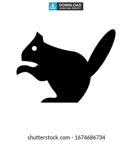 squirrel icon or logo isolated sign symbol vector illustration - high quality black style vector icons
