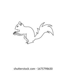 squirrel icon or logo isolated sign symbol vector illustration