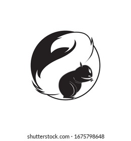 squirrel icon or logo isolated sign symbol vector illustration